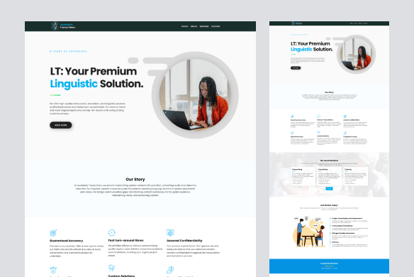 Screenshot of Lwakatare Transcribers home page