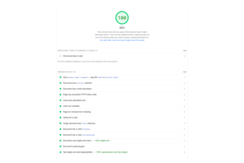 Screenshot with a web page with all On-Page SEO Checklist