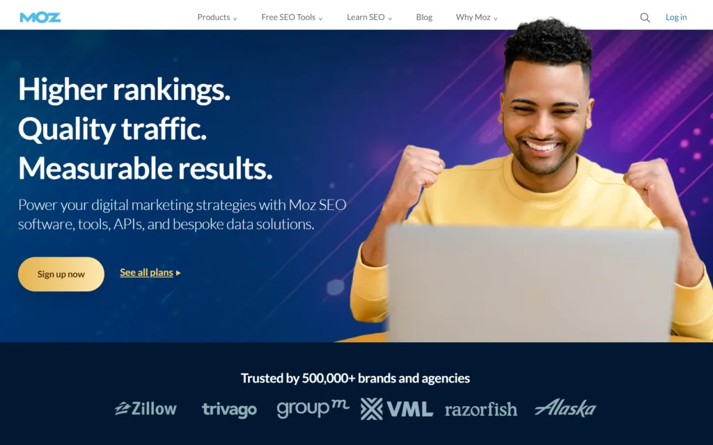 MozBar homepage screenshot